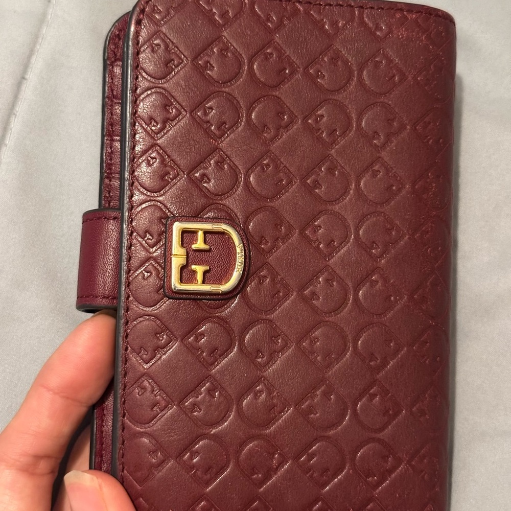Furla Red Quilted Leather Wallet with Gold Details